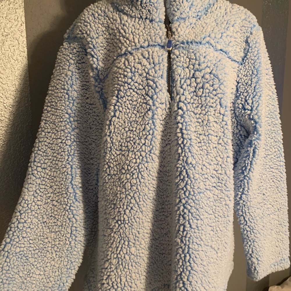 Baby blue sherpa